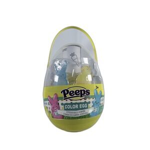 Peeps Color Egg Activity Set 6 Crayons 6 Sticker Rolls 2 Stampers Kids Art Kit